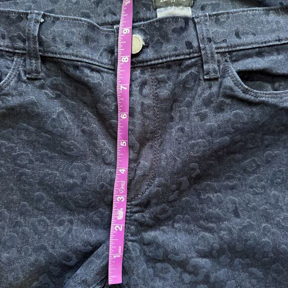 Ann Taylor Jeans Womens 12 Blue Modern Leopard Print Stretch Skinny Denim Pants - Picture 12 of 12